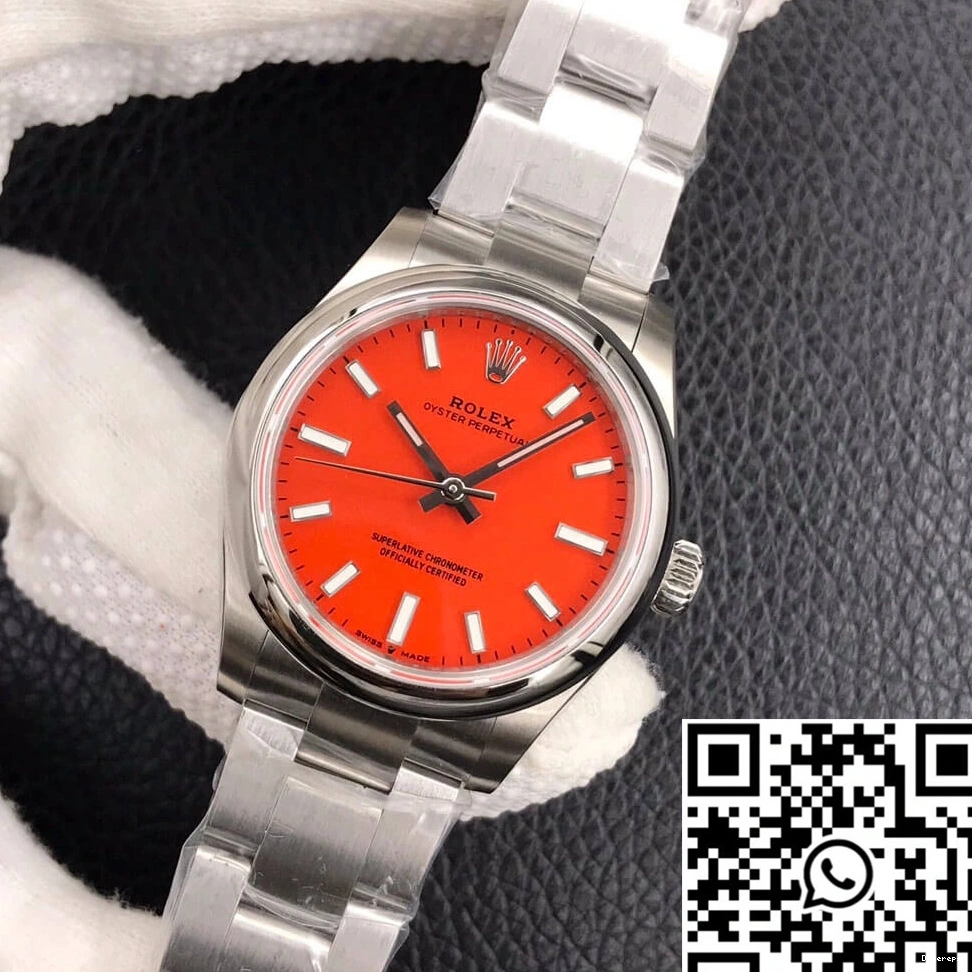 EW M277200-0008 Oyster Coral Perpetual 31MM Dial Red Factory Rolex 0516